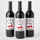 Funny Santas Milk Weinlabel Weinetikett (Flaschen)