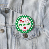Funny Santa's Secret Elf Weihnachts-Button-Button Button (Beispiel)