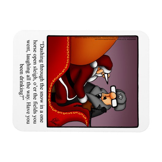 Funny Santa's Sleigh Spaß Magnet Geschenk (Horizontal)