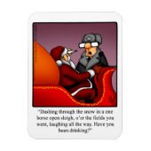 Funny Santa's Sleigh Spaß Magnet Geschenk (Vertikal)