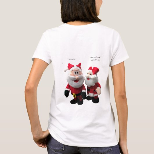 Funny Santa's Telling Joke T-Shirt (Rückseite)