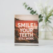 Funny Sarcasm Birthday Smile Old Age Postkarte (Stehend Vorderseite)