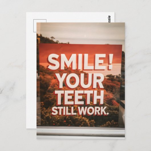 Funny Sarcasm Birthday Smile Old Age Postkarte (Vorne/Hinten)