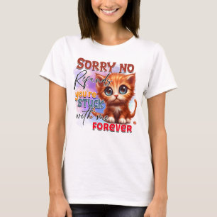 Funny Sarcasm Cat klebt Wortart T-Shirt