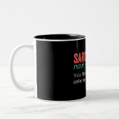 Funny Sarcasm Definition Zweifarbige Tasse (Links)