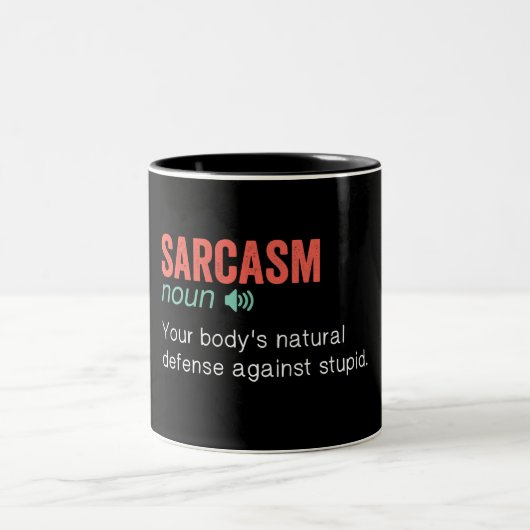 Funny Sarcasm Definition Zweifarbige Tasse (Mittel)