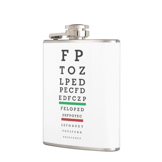 Funny Sarcasm Eye Exam Flachmann (Links)