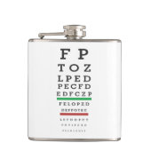 Funny Sarcasm Eye Exam Flachmann (Vorderseite)