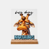 Funny Sarcasm giraffe Wort Kunst Acrylschild (Vorderseite)