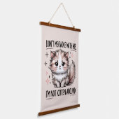 Funny sarcasm kitten word art wandteppich mit holzrahmen (Gewinkelt)