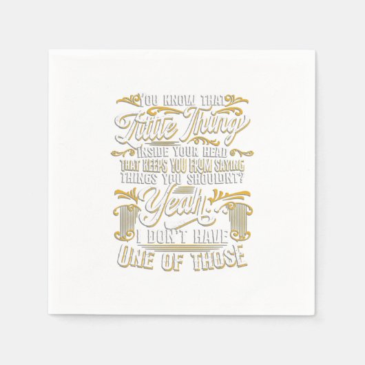 Funny Sarcasm, Sarcastic Spaß, Novelty Sarcasm T- Serviette (Vorderseite)