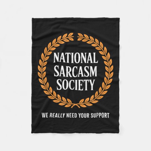 Funny Sarcasm Society Witty Quote Sarcastic Wry Jo Fleecedecke (Vorderseite)