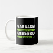 Funny Sarcasm und Sudoku für Puzzle Game Lover Kaffeetasse (Links)