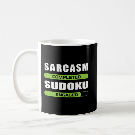 Funny Sarcasm und Sudoku für Puzzle Game Lover Kaffeetasse (Links)
