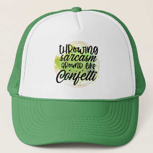 Funny sarcasm word art confetti truckerkappe (Vorderseite)