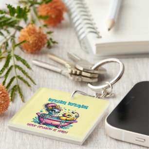 Funny Sarcasm Wort für Kunst Skelett Schlüsselanhänger