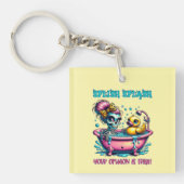 Funny Sarcasm Wort für Kunst Skelett Schlüsselanhänger (Vorderseite)