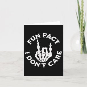 Funny Sarcastic Adult Humor Skeleton Spaß Tatsache Karte
