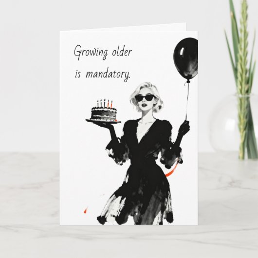 Funny Sarcastic Aging Birthday  Karte (Vorderseite)