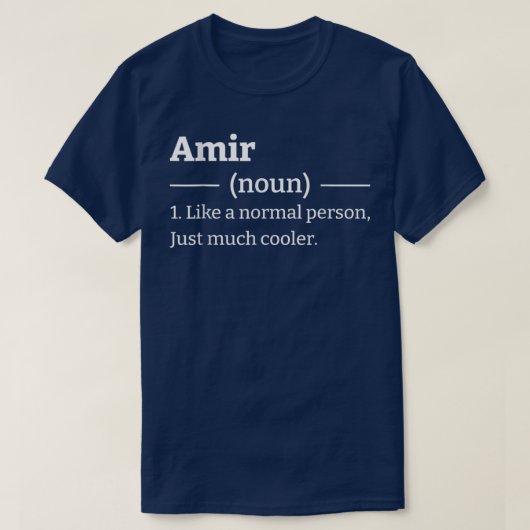 Funny Sarcastic Amir T-Shirt (Design vorne)