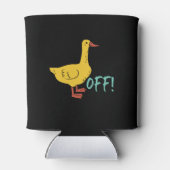 Funny Sarcastic Animal Puck and Spaß Duck Off Dosenkühler (Rückseite)