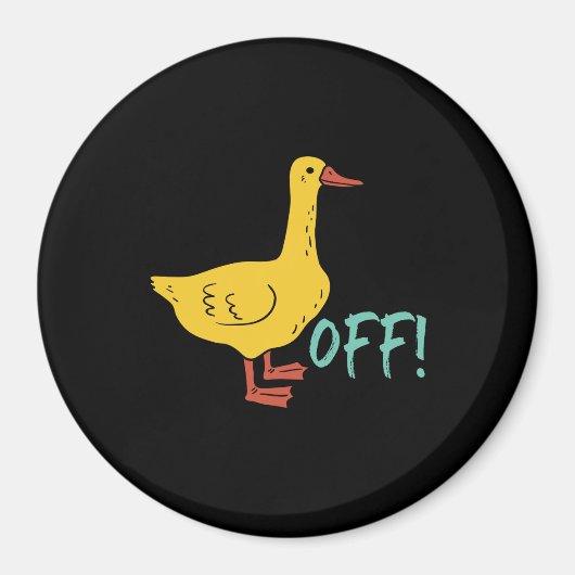 Funny Sarcastic Animal Puck and Spaß Duck Off Magnet (Vorne)