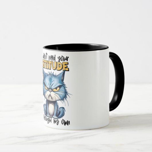 Funny/Sarcastic Animal Redewendungen/Cat Tasse (VorderseiteRechts)