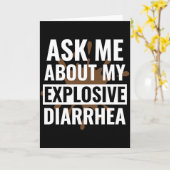 Funny Sarcastic Ask Me About My Explosive Diarrhea Karte (Gelbe Blume)