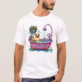 Funny Sarcastic Bade Skeleton Duck Off T-Shirt (Vorderseite)