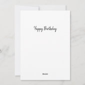Funny  sarcastic birthday feiertagskarte (Rückseite)