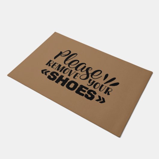Funny Sarcastic Bitte entfernen Sie Ihre Schuhe Wi Fußmatte (Schrägansicht)