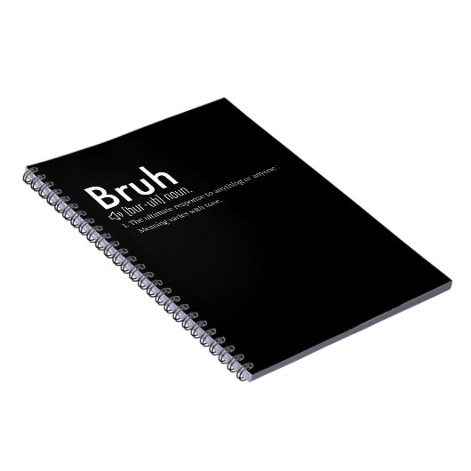 Funny Sarcastic Bruh Definition - Sarcastic Quote Notizblock (Rechte Seite)