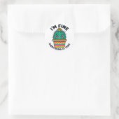 Funny Sarcastic Cactus Sticker - I'm Fine Everythi (Tasche)
