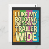 Funny Sarcastic Camper - Redneck Camping Postkarte (Vorne/Hinten)