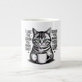 Funny Sarcastic Cat Coffee Mug – I Like the Sound  Jumbo-Tasse