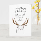 Funny Sarcastic Cat Holiday Weihnachtskarte Karte (Gelbe Blume)