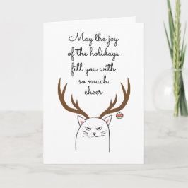 Funny Sarcastic Cat Holiday Weihnachtskarte Karte