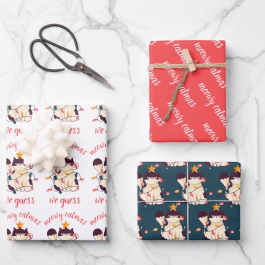 Funny Sarcastic Cat Pub Geschenkpapier Set (Vorderseite)