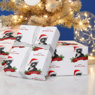 Funny Sarcastic Cat Santas Hat Weihnachten Geschenkpapier