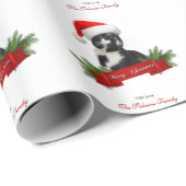 Funny Sarcastic Cat Santas Hat Weihnachten Geschenkpapier (Rolleneckpunkt)