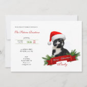 Funny Sarcastic Cat Santas Hat Weihnachts-Party Einladung (Vorderseite)
