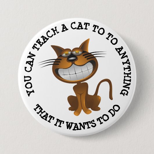 Funny Sarcastic Cat Spaß Button (Vorderseite)