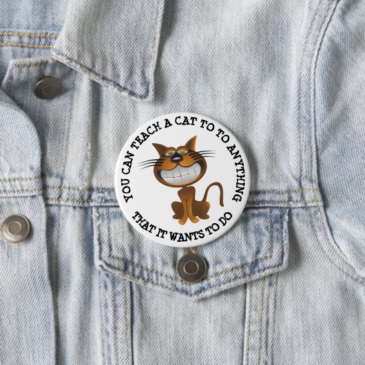 Funny Sarcastic Cat Spaß Button (Beispiel)