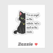 funny sarcastic cat stickers aufkleber (Blatt)