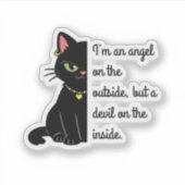 funny sarcastic cat stickers aufkleber (Vorderseite)