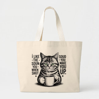 Funny Sarcastic Cat Tote Bag – I Like the Sound Yo Jumbo Stoffbeutel