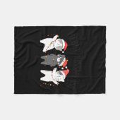 Funny Sarcastic Cats Merry Kissmy Xmas Pajamas Chr Fleecedecke (Vorderseite (Horizontal))