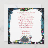 Funny Sarcastic Christmas Humor Karte (Rückseite)