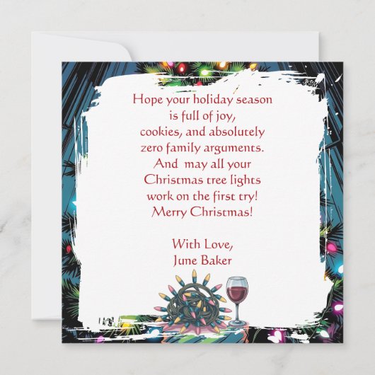 Funny Sarcastic Christmas Humor Karte (Rückseite)