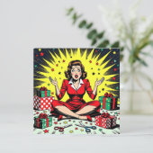 Funny Sarcastic Christmas Humor Karte (Stehend Vorderseite)